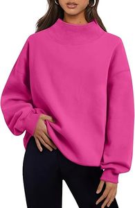 Sudadera con cuello con abertura lateral única Sudadera holgada para mujer - Product Image 5