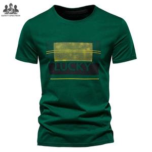 Camiseta de Manga Corta para Hombre, Tejida, de Fibra de Algodón Sólida, Transpirable, Casual, Ecológica, de Secado Rápido, Diseño Liso de Alta Calidad, Estampado Digital - Product Image 4