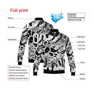 Veste universitaire personnalisée de style rétro pour hommes 100% laine Vintage appel mode col montant avant broderie décoration Logo coupe-vent - Product Image 2