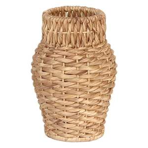 Vase à fleurs en rotin fait main avec une texture rustique chic adaptée aux maisons modernes minimales - Product Image 5