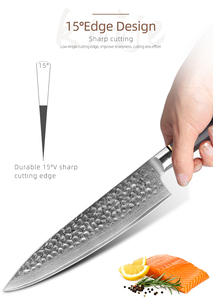 มีดเชฟในครัวดามัสกัสด้ามไม้สไตล์ญี่ปุ่นแบบมืออาชีพ - Product Image 4