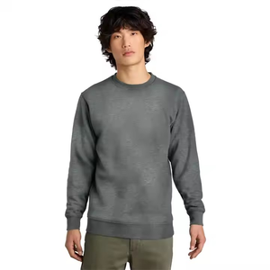 Sudaderas de manga larga OEM para hombres con cremallera de cuello redondo de diseño transpirable personalizadas con su propio patrón sólido de estilo - Product Image 4