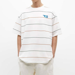 เสื้อยืดผู้ชายผ้าฝ้ายสีขาวระบายอากาศได้ดีเสื้อยืดโอเวอร์ไซส์ - Product Image 6