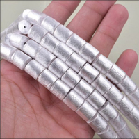 Perles en laiton plaqué or brossé de 10 mm en forme de tambour, composants pour la fabrication de bijoux, breloques