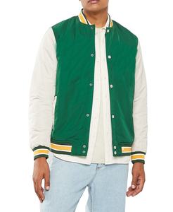 Chaqueta de bombardero universitaria Premium informal para hombre, chaqueta de béisbol universitaria de satén de seda transpirable de chenilla bordada con logotipo personalizado para hombre - Product Image 1