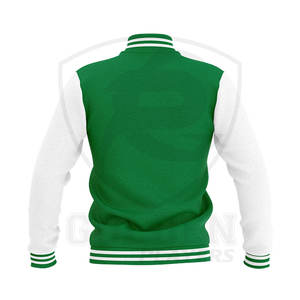 2023 nouvelle veste universitaire blanc/vert de qualité supérieure à la mode pour hommes vêtements décontractés Bomber veste universitaire pour hommes - Product Image 3