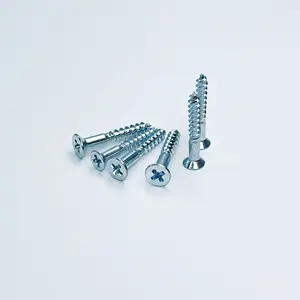 Screw Manufacturing Customized Blue Zinc Phillips Countersunk Flat Head Lag Screw Chipboard Screws