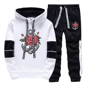 Chándal para hombre, sudaderas de una sola pieza con estampado de patrón Retro, pantalones de chándal informales para oficina y hogar, pantalones con capucha, ropa deportiva para hombre - Product Image 5