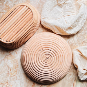 Cesta de masa fermentada hecha a mano ecológica, cuenco de pan de ratán Natural decorativo, duradero, sostenible, Vietnam - Product Image 1