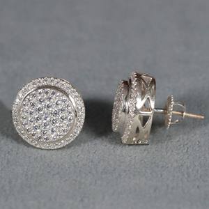 Boucles d'oreilles en or blanc 14 carats avec diamant de laboratoire luxueux pour un cadeau d'anniversaire pour votre partenaire - Product Image 3