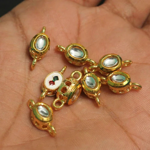 อุปกรณ์เชื่อมต่อเครื่องประดับทองอัลลอยด์หรูหราแบบมีนากรี คุณภาพพรีเมียม ขนาด 10-15 มม. บรรจุ 10 ชิ้นในถุงซิปล็อค - Product Image 6