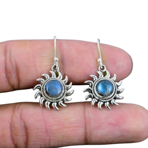 Boho Style Classical <b>Earrings</b> Jewelry For Women Silver Jewelry 925 Sterling Silver Labradorite Gemstone <b>Handmade</b> <b>Earrings</b> Gift - Product Image 1