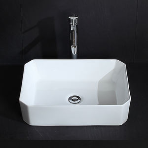 Lavabo Moderno di Design, Lavandino Rettangolare Bianco in Ceramica per Bagno a Prezzo Competitivo - Product Image 2