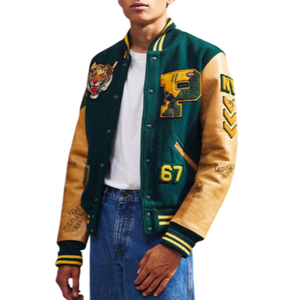 Gran oferta, última tendencia, chaqueta universitaria de tela de satén larga, logotipo personalizado, talla grande, diseño Simple, soporte, estilo Letterman para exteriores - Product Image 5