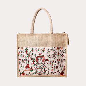 High Quality Customized Logo Jute Shopping Bag Cotton Canvas Bag Custom Item Style Pattern Letter Promotion IND For Export - Product Image 1