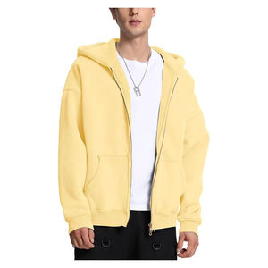 Customized High Quality Acid <b>Wash</b> Sun Faded Cotton Polyester Men's Zip Hoodies Oversized Washed <b>Tech</b> Fleece Enzyme Winter - Product Image 3