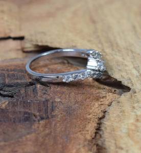 White Topaz 925 Sterling <b>Silver</b> Ring April Birthstone Handmade Gemstone Jewelry Natural Stone Ring Gift - Product Image 3
