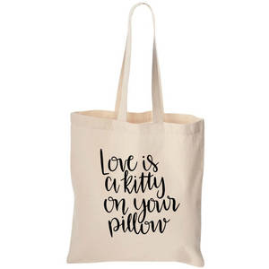 Bolsas promocionales de lona de algodón reciclado 100% con asa larga, diseño personalizado, aspecto natural liso para ir de compras - Product Image 5