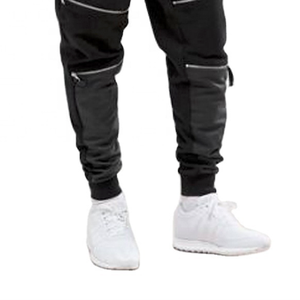 2025 nouveauté poches à fermeture éclair personnalisées Jogging blanc piste pantalons de survêtement hommes grande taille pantalon de survêtement - Product Image 5