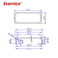 Boîte de boîtier en aluminium anodisé 50*20mm Boîtiers d'instruments électroniques en métal Boîtier PCB Boîte de jonction