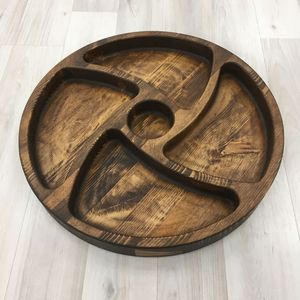 Fox Shaped Wooden Plate for Kids Eco-Friendly Child Plate with Compartments Divided Toddler Plate Acacia and Mango Wood - Product Image 4