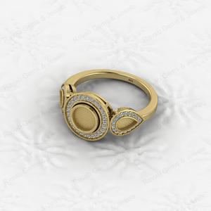 High Quality Genuine 925 Silver Half Eternity With CZ Semi Mount Blank Setting <b>Ring</b> Good for Gemstone <b>Resin</b> & Ashes Jewelry - Product Image 5