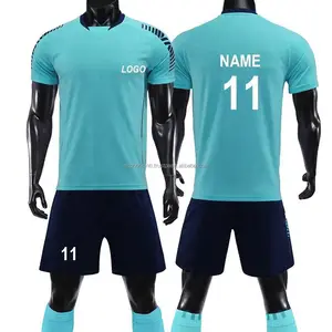Kostenlose Probe neue Saison neuestes Design thailändische Qualität Fußballuniform Jersey benutzerdefiniert beliebt Verein Fußballtrikot hintere Anzahl