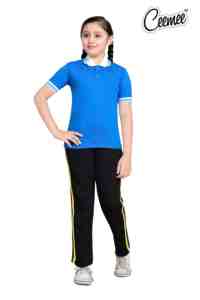 แบรนด์ที่มีคุณภาพที่กำหนดเองได้รับการออกแบบสาวแขนสั้นเสื้อยืดที่มีสีดำกีฬาติดตามกางเกง - Product Image 3