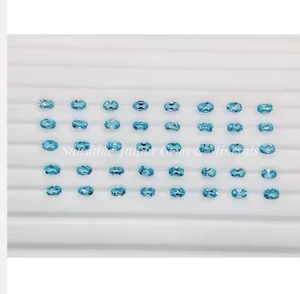 "3X5mm ทรงรีสีฟ้าบุษราคัม" พลอยทรงหลวมเจียระไนแบบธรรมชาติราคาโรงงาน - Product Image 4