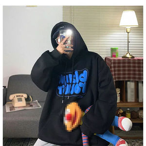 Sweat à capuche surdimensionné et lourd personnalisé unisexe en gros 100% coton pull en éponge française pour col à capuche imprimé bouffant pour hommes - Product Image 3