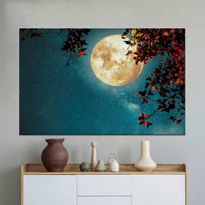 Arte impreso en lienzo: vista de paisaje sereno, decoración moderna para el hogar, lienzo envuelto en 1 pieza - Product Image 1