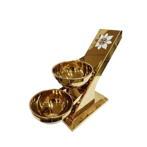 Ultimate Metal Dates Serving Bowl Rounded Shape Glossy Gold Plating With Handmade Hammered Designing <b>Chocolates</b> Serving Bowl - Product Image 6