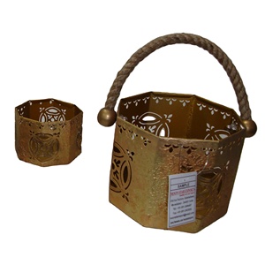 Lanternes de maison et de jardin composées d'acier inoxydable et de fer et de bois avec des supports et des supports de T-light dans les finitions multiples au besoin - Product Image 1