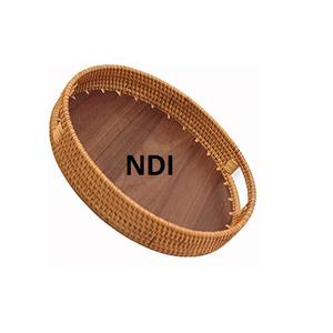 Standard Style Home Dinnerware Table Decoration Rattan Serving <b>Tray</b> Home Hotel Restaurant <b>Dinner</b> Table Decoration Serving <b>Tray</b> - Product Image 1