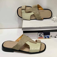 Sandales arabes de haute qualité pour hommes Pantoufles élégantes à bout carré OEM Conception de boucle confortable Amorti Chappal OEM de Dubaï vente en gros