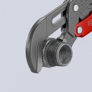 Llave para tubos Knipex tipo S de ajuste rápido, con recubrimiento en polvo gris y mangos recubiertos de plástico - Product Image 3