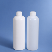 Bouteille ronde en HDPE de 500 ml avec bouchon à vis, doublure en aluminium et mousse, sérigraphiée, anti-corrosion, pour emballage de produits chimiques liquides