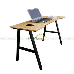 BNVCN78008-1.2m X 60cm Rubber Wood <b>Computer</b> <b>Desk</b> with A-Shaped Iron Legs (25x50mm) Assembly Required - Product Image 6