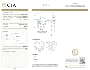 Fancy VIVID Yellow Brilliant Heart Cut GIA Certified Fancy Yellow Diamond 2.01 Cts VS2 Clarity Natural Loose Diamonds From India - Product Image 2