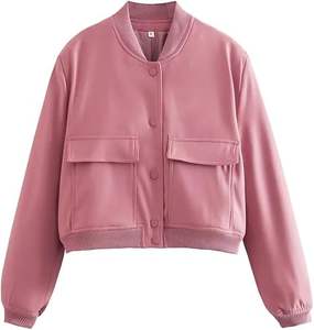 Femmes hiver col montant simple boutonnage manteau veste manches longues poches solides respirant peau de mouton fermeture à glissière - Product Image 6