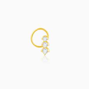 Véritable connexion laboratoire diamant nez broche 18K plaqué or bijoux de corps à la mode or Rose Piercing bijoux pour mariage ou cadeau - Product Image 5