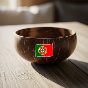 Cuenco de cáscara de coco orgánico 100% de nuevo diseño impreso banderas de país personalizadas para regalo de bebida de batido para fiesta de Vietnam - Product Image 2