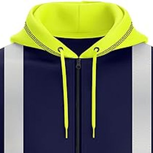 Vêtements de travail de sécurité Vestes de sécurité pour hommes avec bandes réfléchissantes Veste de sécurité à glissière avant de haute qualité de conception OEM en gros - Product Image 2