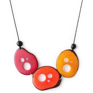 Collier créatif de perles en résine de couleur orange pour fêtes de mariage fiançailles fêtes de noël et vêtements de bureau - Product Image 2