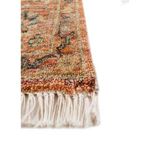 Alfombra Afgana de Lana Tejida a Mano, Estilo Clásico Erbe, Color Rojo Naranja, Modelo ENM-8040, Tejido Plano con Medallón Grande para Sala de Estar, Hogar - Product Image 4