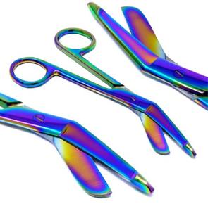 Juego de tijeras de Enfermería de 2 piezas multifunción de acero inoxidable, vendaje quirúrgico veterinario, tijeras de puntada de sutura, Manual - Product Image 2