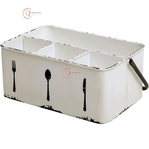 Elegant Designer Galvanized Cuttlery Holder Tabletop Decorative Metal <b>Caddy</b> Utensil Holder Premium Quality For Restaurant Hotel - Product Image 1