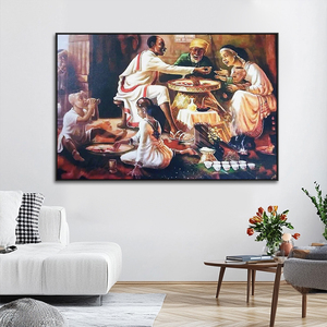 Grande decorazione della casa stampa su tela astratta famiglia dipinti da parete africani cerimonia <span class=keywords><strong>del</strong></span> <span class=keywords><strong>caffè</strong></span> <span class=keywords><strong>arte</strong></span> etiopica - Product Image 4
