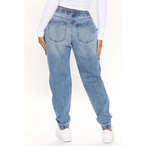 Pantalon de survêtement en denim vintage taille haute pour femme, pantalon de jogging, pantalon de survêtement en coton, streetwear respirant, hiver - Product Image 6