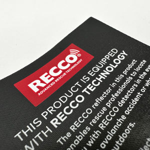 Etiqueta personalizada de alta calidad para lavado de pantalla, Material de reciclaje, para cuidado exterior, ropa deportiva, estampado de satén - Product Image 1